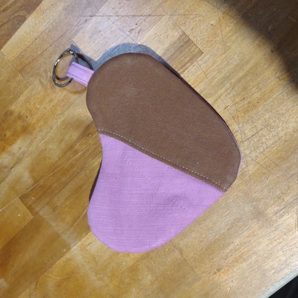 Handmade Upcycled Heart-shapes Denim purse 4 - Picture 3 of 4